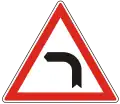 A-001 Dangerous curve to left