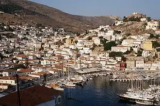 View of Hydra's port (1993)