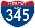 Interstate 345 marker