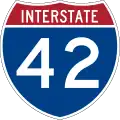 Interstate 42 marker