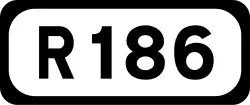 R186 road shield}}