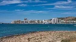 The skyline of Sant Antoni de Portmany