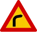 Dangerous curve to right