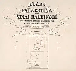 A detailed map of Palestine from the 19th century