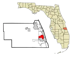 Location in Indian River County and the state of Florida