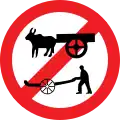 Bullock cart and hand carts prohibited