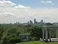 Skyline of Indianapolis from Riley's grave