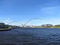 Infinity Bridge on River Tees in the Borough of Stockton-on-Tees