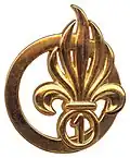 Beret insignia of the 1st Foreign Regiment