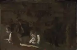 Interior of a Woodcarver's Shop (c. 1876-77), Study for William Rush and His Model, Philadelphia Museum of Art