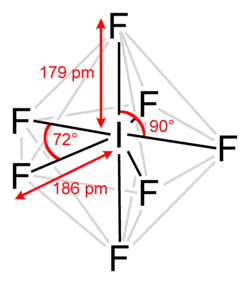 Structure of iodine heptafluoride(IF7)