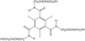 Ioversol, an organoiodine compound used as an X-ray contrast agent, the dominant iodine compound of commerce.