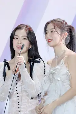 Irene and Seulgi at Asia Artist Awards in 2019