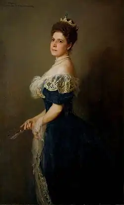 Portrait of his wife Irma, by Philip de László, 1899.