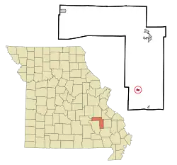Location of Annapolis, Missouri