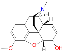 Chemical structure of isocodeine.