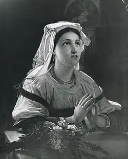 Italian Girl at Prayer, circa 1848, oil painting, 0 × 0&nbsp;cm (0 x 0 in.), collection of Tennessee State Library and Archives