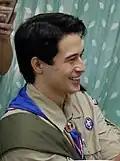 man in Boy Scout uniform, celebrated his 27th birthday at the BSP headquarters in Manila