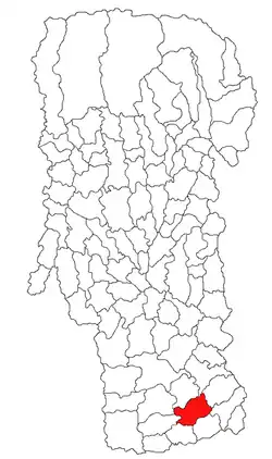 Location in Argeș County