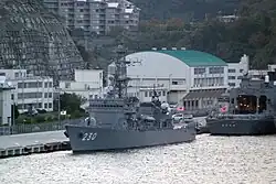 JS Jintsū at Yokosuka on 29 October 2011.