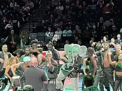 Ja Rule Performs at Barclays Center, backed up by the NY Liberty Mascot Ellie the Elephant and her dancers