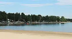 Some of the homes in Jackson Lake along the lakeshore