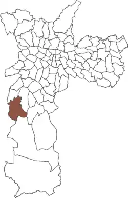 Location of Jardim Ângela in São Paulo