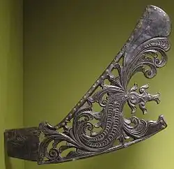 Maranao kubing jaw harp with okir motif