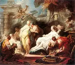Jean-Honoré Fragonard - Psyche Showing Her Sisters Her Gifts from Cupid (1753)