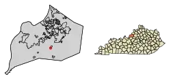Location of Spring Mill in Jefferson County, Kentucky
