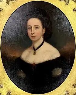 1859 portrait by Healy of Bryan's wife, which is now in the collection of the Elmhurst History Museum