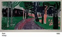 Park (multi-coloured linocut), 1963