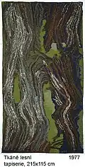 Tissues of the Forest, author's, hand-woven tapestry 215 × 115&nbsp;cm, 1977