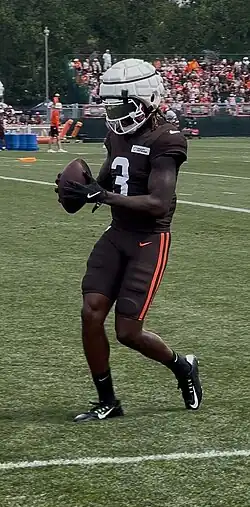 Jerry Jeudy at Cleveland Browns training camp in August 2025