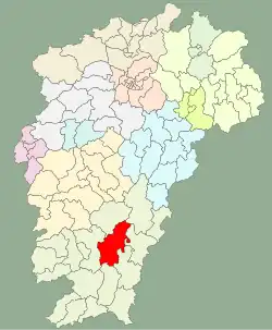 Location in Jiangxi