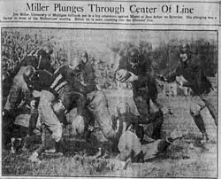 Newspaper article about a game the team played in.