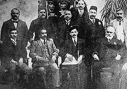 Muhammad Ali Jinnah, seated, third from the left, supported the Lucknow Pact in 1916, ending the Muslim League-Congress rift.