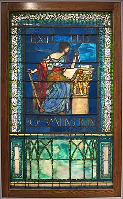 Architecture stained glass window by John La Farge (1903)