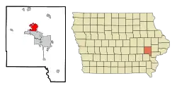 Location of North Liberty, Iowa