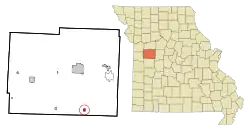 Location of Leeton, Missouri