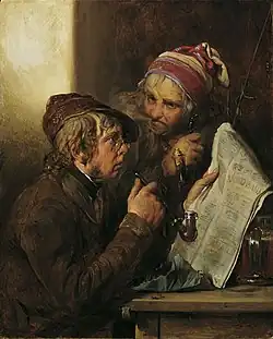 Image 26Josef Danhauser's portrait Newspaper readers, 1840 (from Newspaper)