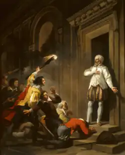 Admiral de Coligny Impressing his Murderers by Joseph-Benoît Suvée