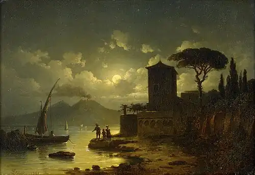 Bay of Naples in the Moonlight (1861)