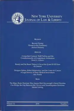 Cover of volume 12, issue 1 of the Journal of Law & Liberty