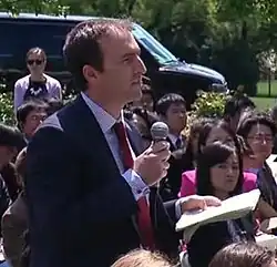 Journalist Andrew Beatty, White House Rose Garden, April 2015
