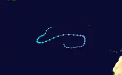 A track map of Tropical Storm Joyce