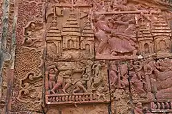 Terracotta panel in Joychandi temple