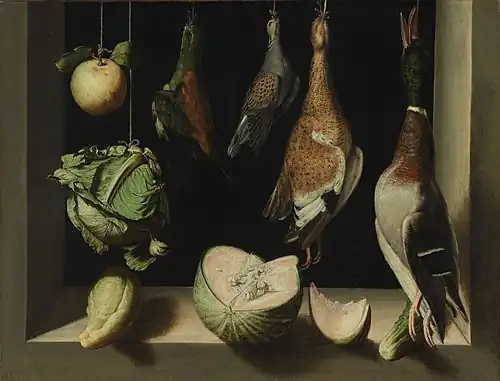 Still Life with Game Fowl, 1600–03, 68 × 88&nbsp;cm, Art Institute of Chicago