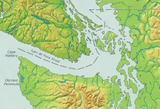 Marrowstone, Washington is located in Strait of Juan de Fuca
