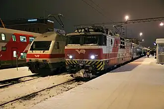 Trains at Tampere station